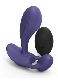Темно-синий вибромассажер Witty P G Vibrator with Remote Control - Love to Love - в Одинцово купить с доставкой