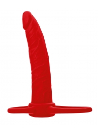 Красная насадка на пенис для двойного проникновения Black Red - 16,5 см. - ToyFa - купить с доставкой в Одинцово