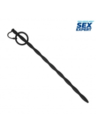 Черный стимулятор уретры Sex Expert - Sex Expert - купить с доставкой в Одинцово