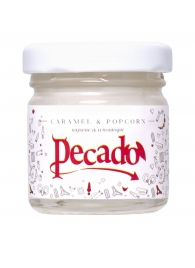 Массажная свеча Caramel   Popcorn - 35 мл. - Pecado - купить с доставкой в Одинцово
