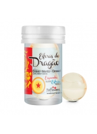 Интимный гель Esferas do Dragao Hot Ball с охлаждающе-разогревающим эффектом (2 шарика по 3 гр.) - HotFlowers - купить с доставкой в Одинцово