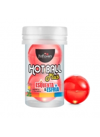 Лубрикант на масляной основе Hot Ball Plus с охлаждающе-разогревающим эффектом (2 шарика по 3 гр.) - HotFlowers - купить с доставкой в Одинцово