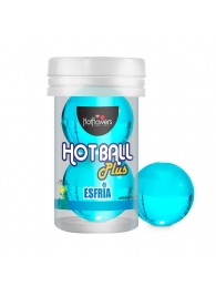 Лубрикант на масляной основе Hot Ball Plus с охлаждающим эффектом (2 шарика по 3 гр.) - HotFlowers - купить с доставкой в Одинцово