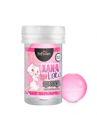Лубрикант на силиконовой основе с эффектом вибрации Xana Loka Hot Ball (2 шарика по 3 гр.) - HotFlowers - купить с доставкой в Одинцово
