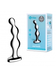 Стальной анальный фаллоимитатор для простаты Stainless Steel Anal Beads - 13 см. - b-Vibe - в Одинцово купить с доставкой