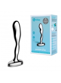 Стальной стимулятор простаты Stainless Steel Prostate Plug - 11,5 см. - b-Vibe - в Одинцово купить с доставкой