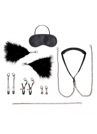 Большой эротический набор из 12 предметов Interchangeable Collar   Nipple Clips Set - Lux Fetish - купить с доставкой в Одинцово