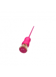 Розовый тонкий стимулятор Nipple Vibrator - 23 см. - I-MOON - купить с доставкой в Одинцово