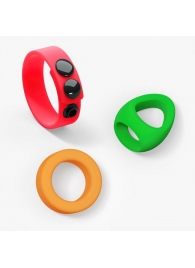 Набор из 3 разноцветных эрекционных колец Kit Neon Ring - Love to Love - в Одинцово купить с доставкой