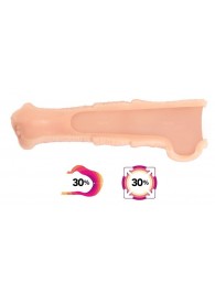 Телесная фантазийная насадка на член Cock Sleeve Size M - KOKOS - в Одинцово купить с доставкой