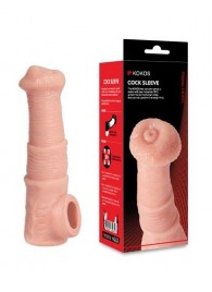 Телесная фантазийная насадка на член Cock Sleeve Size M - KOKOS - в Одинцово купить с доставкой