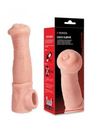 Телесная фантазийная насадка на член Cock Sleeve Size L - KOKOS - в Одинцово купить с доставкой