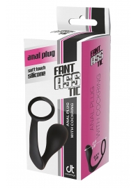 Черное эрекционное кольцо с анальной пробкой Anal Plug With Cockring - Dream Toys - в Одинцово купить с доставкой