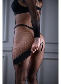 Кожаная шлепалка Sex Game с заклепками - 33 см. - БДСМ Арсенал - купить с доставкой в Одинцово