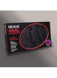 Набор из 3 массажеров простаты чёрного цвета NEXUS ANAL STARTER KIT - Nexus Range - в Одинцово купить с доставкой
