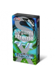 Презервативы Sagami Xtreme Mint с ароматом мяты - 10 шт. - Sagami - купить с доставкой в Одинцово