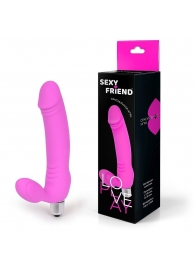 Розовый безремневой страпон Sexy Friend - 1137 - купить с доставкой в Одинцово