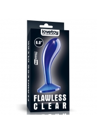 Синяя анальная втулка Flawless Clear Prostate Plug 6.0 - 15 см. - Lovetoy - в Одинцово купить с доставкой