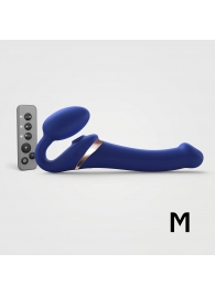 Синий безремневой страпон Multi Orgasm Size M с клиторальной стимуляцией - Strap-on-me - купить с доставкой в Одинцово