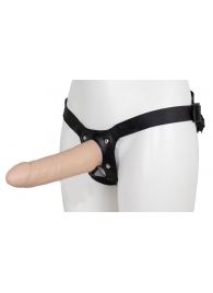 Пустотелый страпон MINI с бандажом - LOVETOY (А-Полимер) - купить с доставкой в Одинцово