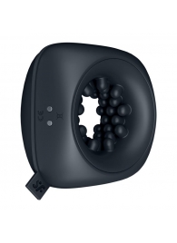 Черный мужской вибромассажер Ring Stroker - Satisfyer - в Одинцово купить с доставкой