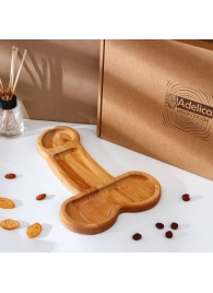 Деревянное блюдо для подачи в форме члена (32,5 х 20 х 1,7 см) - Сима-Ленд - купить с доставкой в Одинцово