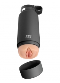 Серый мастурбатор в виде бутылки F*ck Flask - Pipedream - в Одинцово купить с доставкой