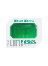 Зеленый мастурбатор-стимулятор Tenga Uni Emerald - Tenga - в Одинцово купить с доставкой