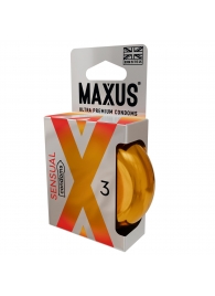 Презервативы анатомической формы Maxus Sensual - 3 шт. - Maxus - купить с доставкой в Одинцово