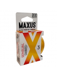 Презервативы анатомической формы Maxus Sensual - 3 шт. - Maxus - купить с доставкой в Одинцово
