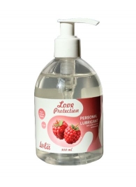 Лубрикант на водной основе Love Protection Raspberry с ароматом малины - 300 мл. - Lola Games - купить с доставкой в Одинцово