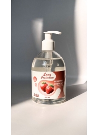 Лубрикант на водной снове Love Protection Strawberry с ароматом клубники - 300 мл. - Lola Games - купить с доставкой в Одинцово