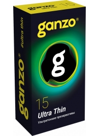 Прозрачные ультратонкие презервативы Ganzo Ultra thin - 15 шт. - Ganzo - купить с доставкой в Одинцово
