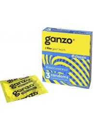 Классические презервативы с обильной смазкой Ganzo Classic - 3 шт. - Ganzo - купить с доставкой в Одинцово