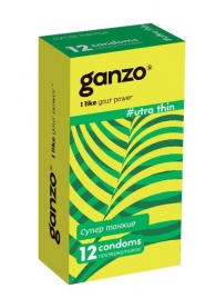 Ультратонкие презервативы Ganzo Ultra thin - 12 шт. - Ganzo - купить с доставкой в Одинцово