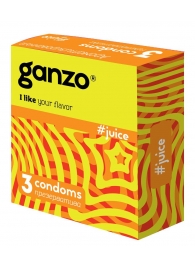 Ароматизированные презервативы Ganzo Juice - 3 шт. - Ganzo - купить с доставкой в Одинцово