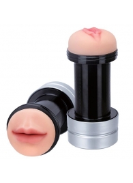 Двусторонний мастурбатор REALSTUFF 2 IN 1 HUMMER MOUTH   VAGINA - ротик и вагина - Dream Toys - в Одинцово купить с доставкой