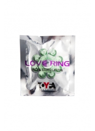 Зеленое эрекционное кольцо-цветок - Toyfa Basic - в Одинцово купить с доставкой