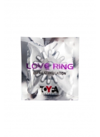 Прозрачное гелевое эрекционное кольцо с шипиками - Toyfa Basic - в Одинцово купить с доставкой