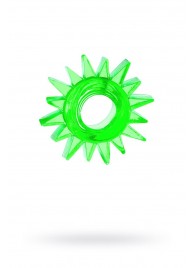 Зеленое эрекционное кольцо-солнце - Toyfa Basic - в Одинцово купить с доставкой