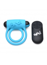 Голубое эрекционное виброкольцо 28X Remote Control Vibrating Cock Ring   Bullet - XR Brands - в Одинцово купить с доставкой