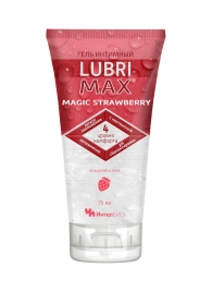 Интимный гель-смазка на водной основе Lubrimax Magic Strawberry - 75 мл. - ИнтелБИО - купить с доставкой в Одинцово