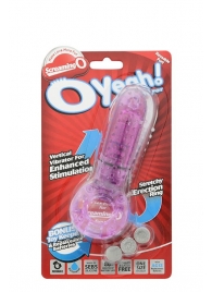 Фиолетовое эрекционное кольцо с вибрацией и пальчиком OYEAH PURPLE - Screaming O - в Одинцово купить с доставкой