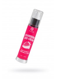 Массажное масло 2-в-1 с разогревающим эффектом и вкусом клубники со сливками - 50 мл. - Secret Play - купить с доставкой в Одинцово