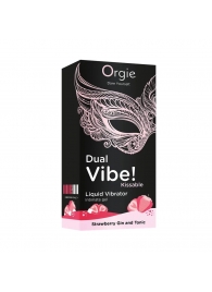 Съедобный жидкий вибратор Dual Vibe! со вкусом клубничного джина с тоником - 15 мл. - ORGIE - купить с доставкой в Одинцово