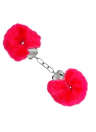 Красные меховые наручники Love с ключиками - Baile - купить с доставкой в Одинцово