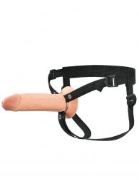 Полый страпон на ремнях 8’’ Hollow Silicone Strap-on - Pipedream - купить с доставкой в Одинцово
