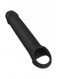 Черная насадка-удлинитель с вибрацией Vibrating Extender With Remote - Dream Toys - в Одинцово купить с доставкой