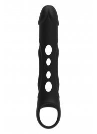 Черная насадка-удлинитель Vibrating Extender With Remote с вибрацией - Dream Toys - в Одинцово купить с доставкой