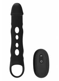 Черная насадка-удлинитель Vibrating Extender With Remote с вибрацией - Dream Toys - в Одинцово купить с доставкой